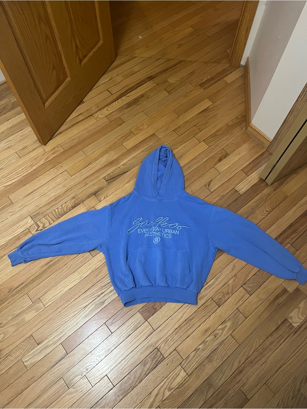 Everyday Urban Aesthetics Blue Pullover Hoodie